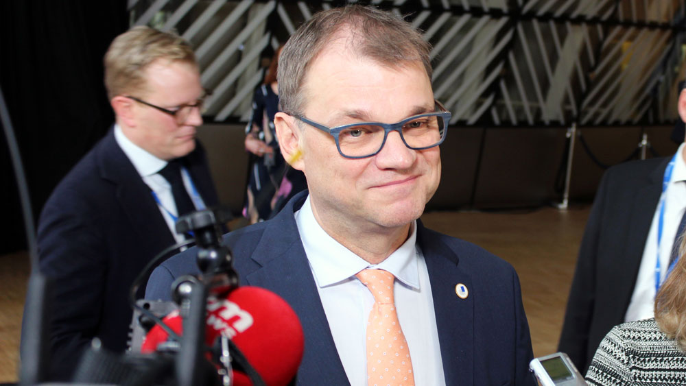 Pääministeri Juha Sipilä Eurooppa-neuvoston kokouksessa 21.3.2019