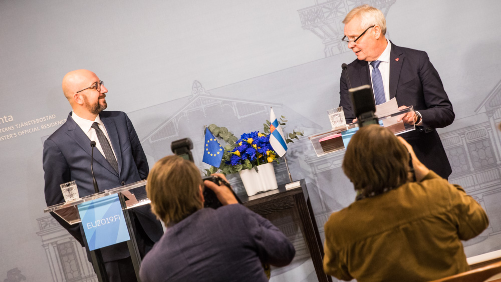 Prime Minister Rinne And President-elect Of The European Council Michel ...