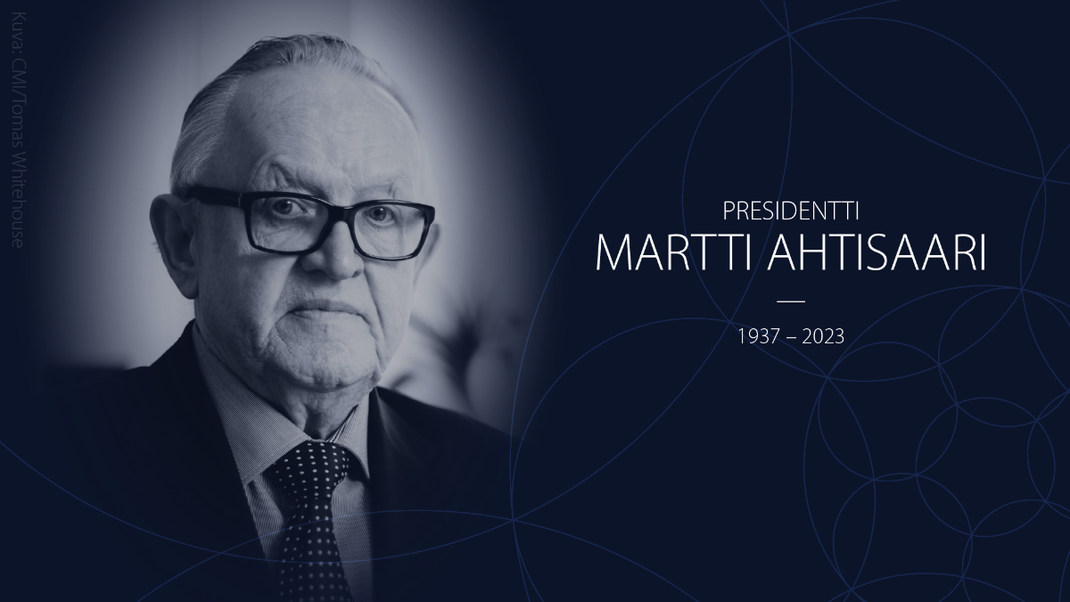 Kuvassa presidentti Martti Ahtisaari