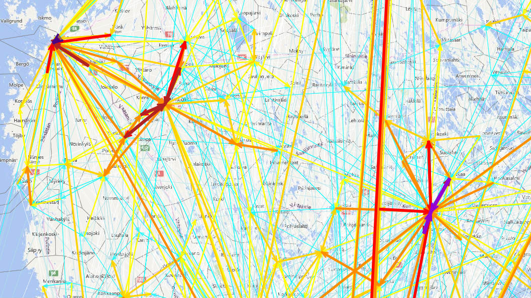 työvoiman liikkuvuus kartalla