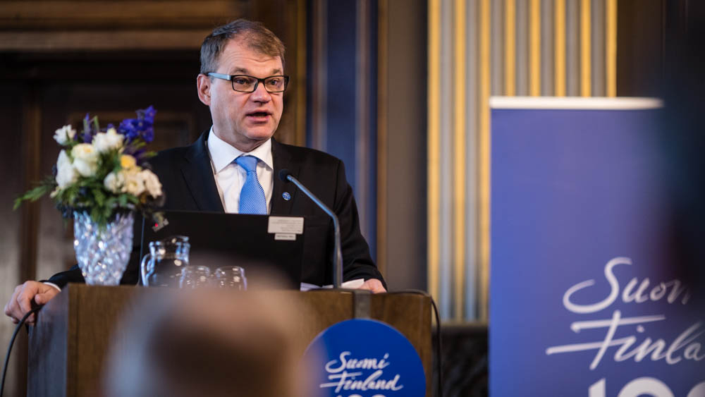 Pääministeri Juha Sipilä Suomen tie itsenäisyyteen -seminaarissa