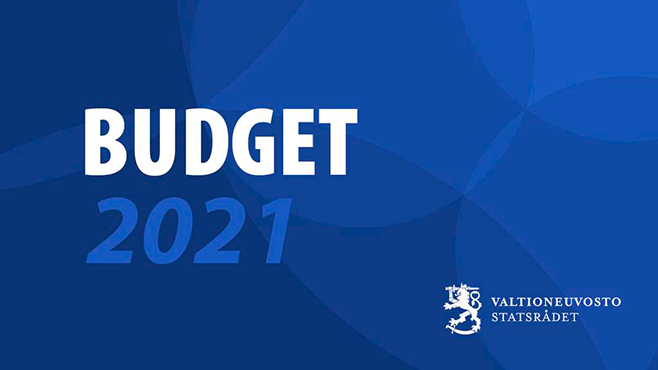 Budget 2021 Valtioneuvosto Statsrådet.
