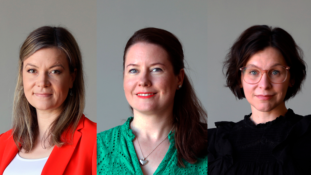 Maija Niskala, Elina Laavi ja Minna Kurki.