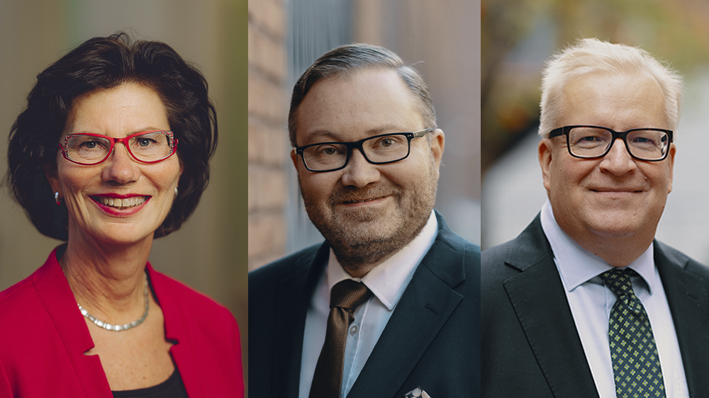 Anna-Maija Karjalainen, Janne Viskari och Kimmo Rousku.