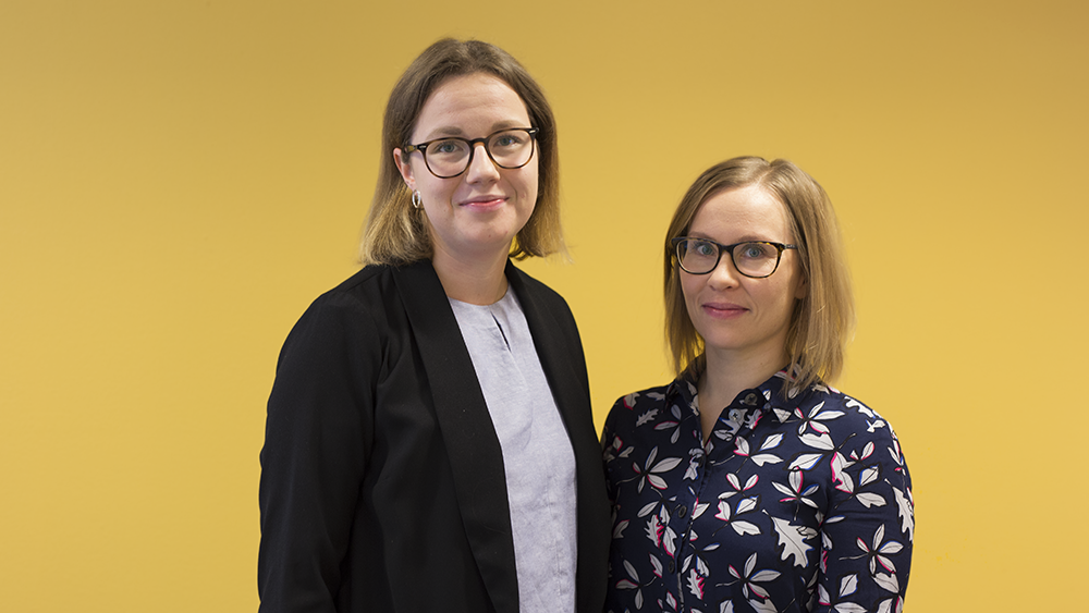 Unna Heimberg ja Jenni Jaakkola.