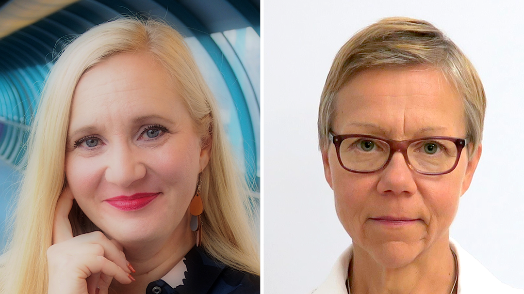 Kuvassa ovat kolumnin kirjoittajat Jaana Vastamäki ja Mari Kupiainen.