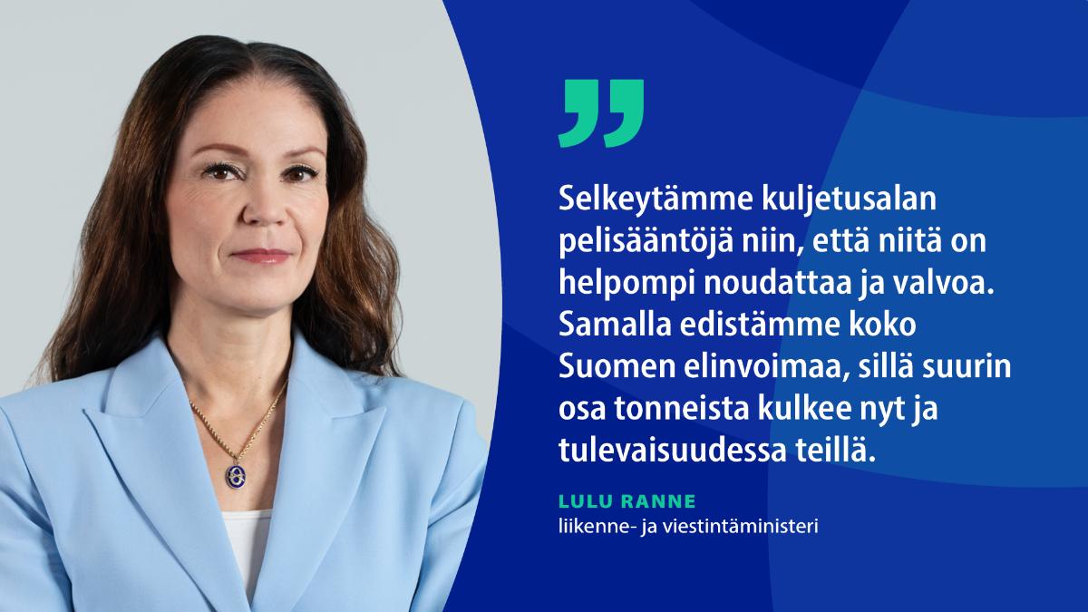 Kommunikationsminister Lulu Ranne.