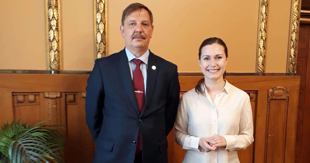 Minister Taavi Aas and minister Sanna Marin