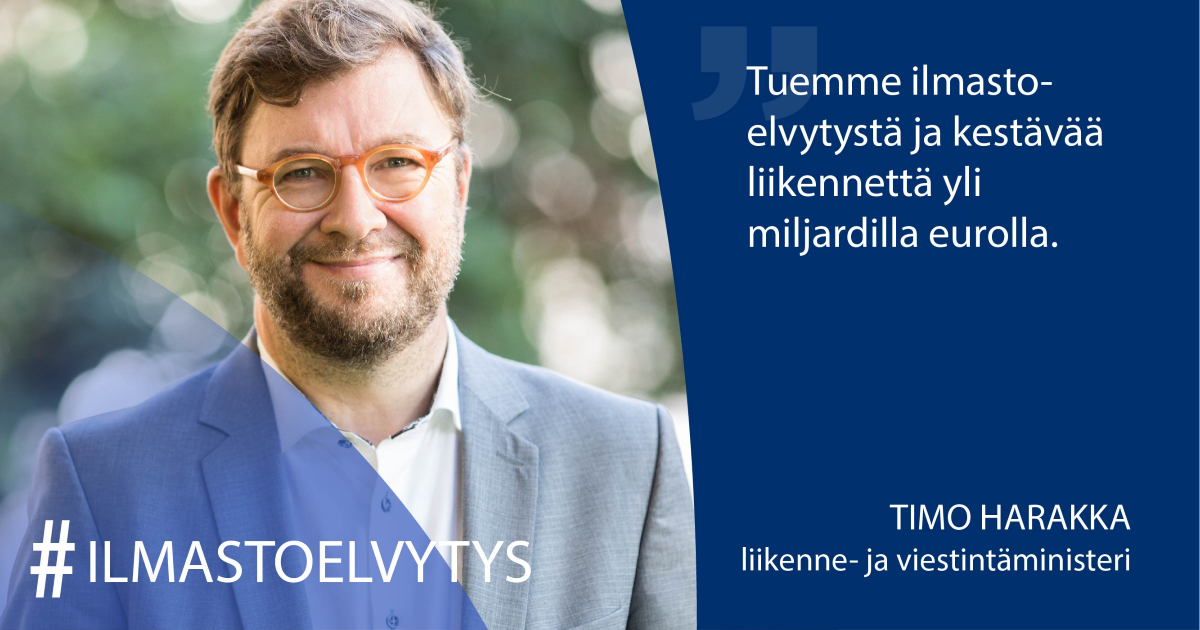 Liikenne- ja viestintäministeri Timo Harakka