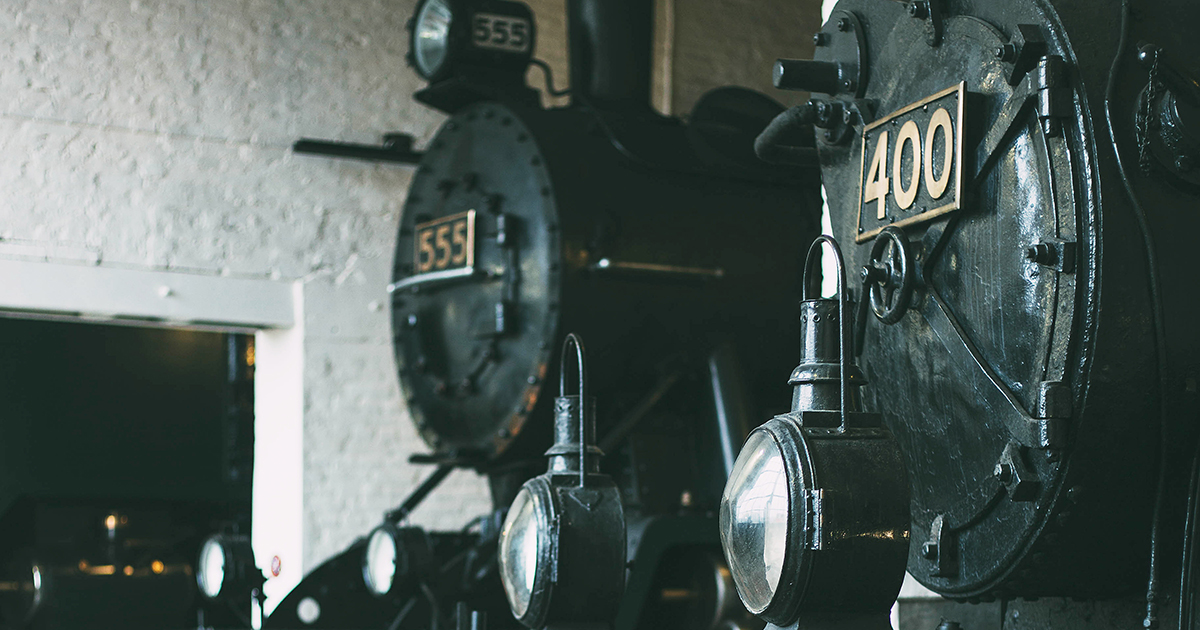 Gamla lok på Järnvägsmuseet i Hyvinge. (Foto: Yari2000/Shutterstock)