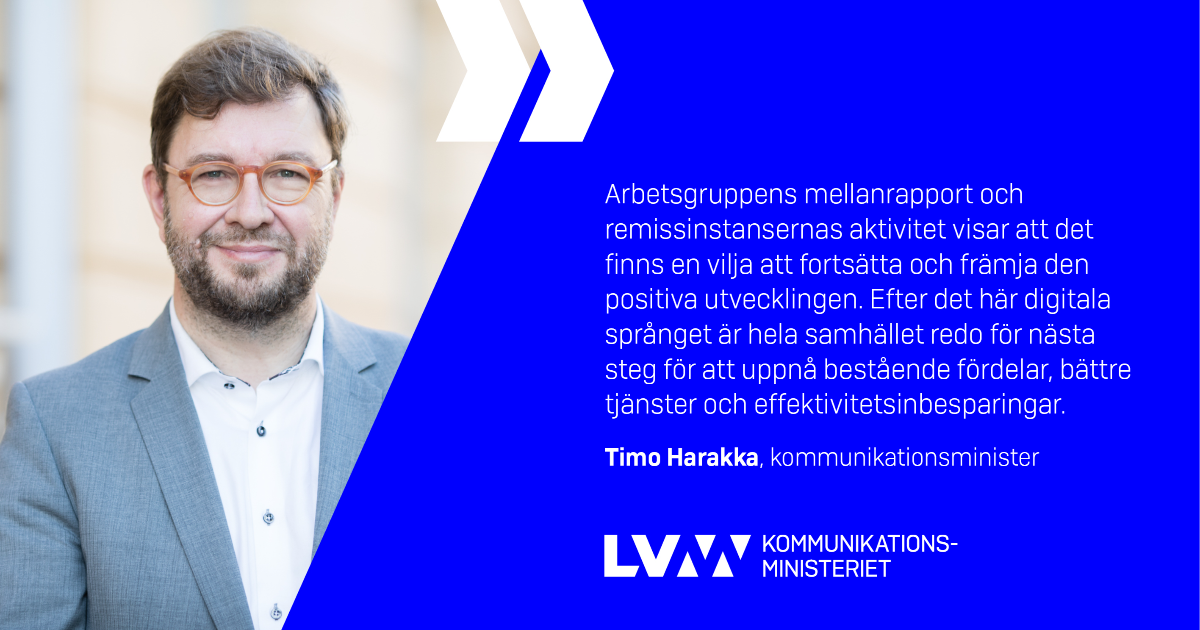 Kommunikationsminister Timo Harakka (Bild: Statsrådets kansli/Laura Kotila, KM)