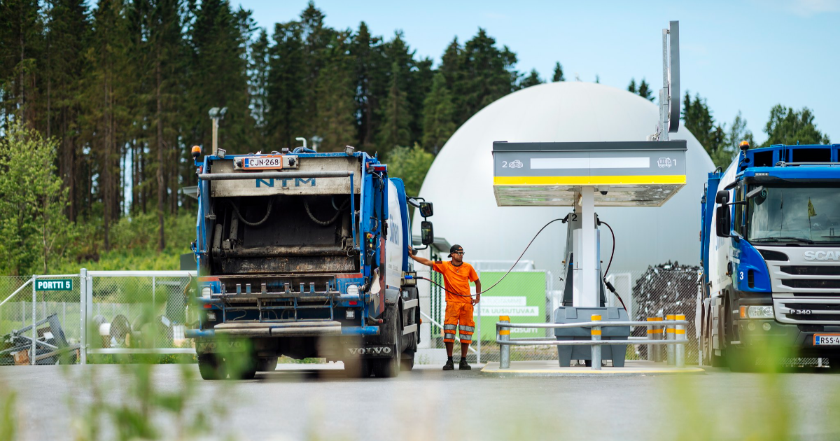 Gas-fuelled truck (Photo: Mika Pakarinen Keksi / LVM)