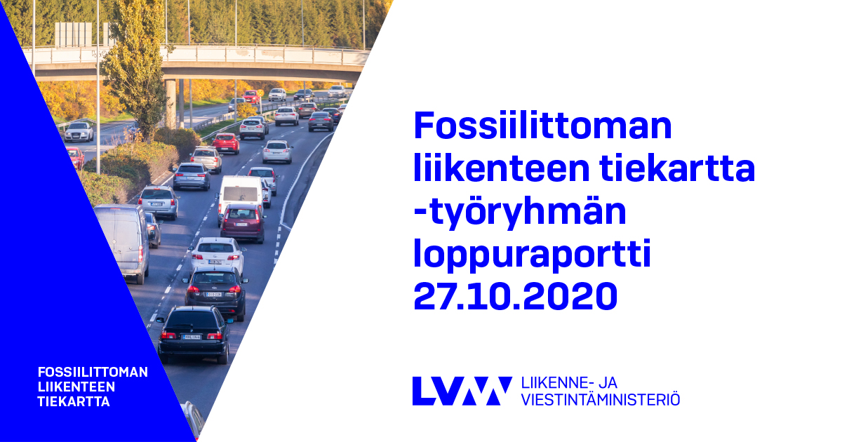 Fossiilittoman liikenteen tiekartta -työryhmän loppuraportti julki 27.10.2020. Kuvassa autoja moottoritiellä. (Kuva: LVM ja Rodeo / Juha Tuomi)