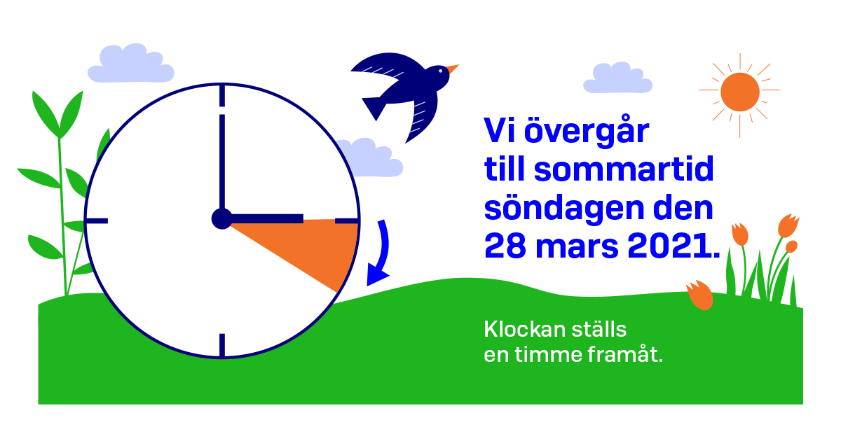 Bild av klockan, vi övergår till sommartid 28.3.2021 (bild: km)