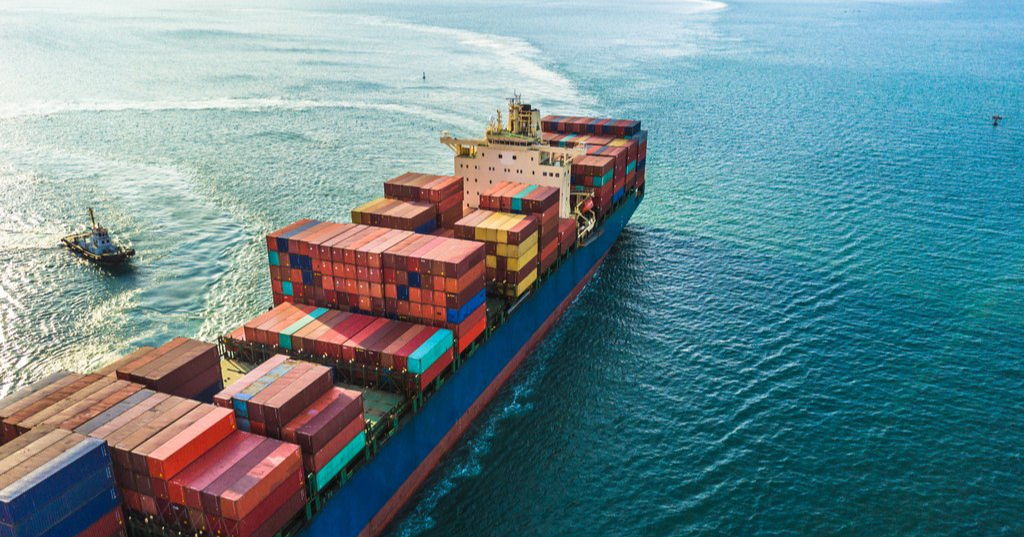 Rahtilaiva ilmakuvassa (Kuva: Shutterstock)