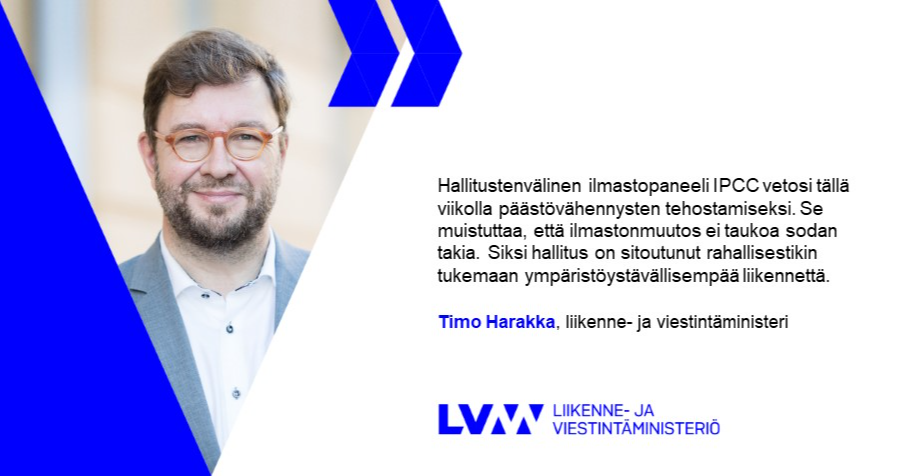 Liikenne- ja viestintäministeri Timo Harakka (Kuva: Laura Kotila/VNK)