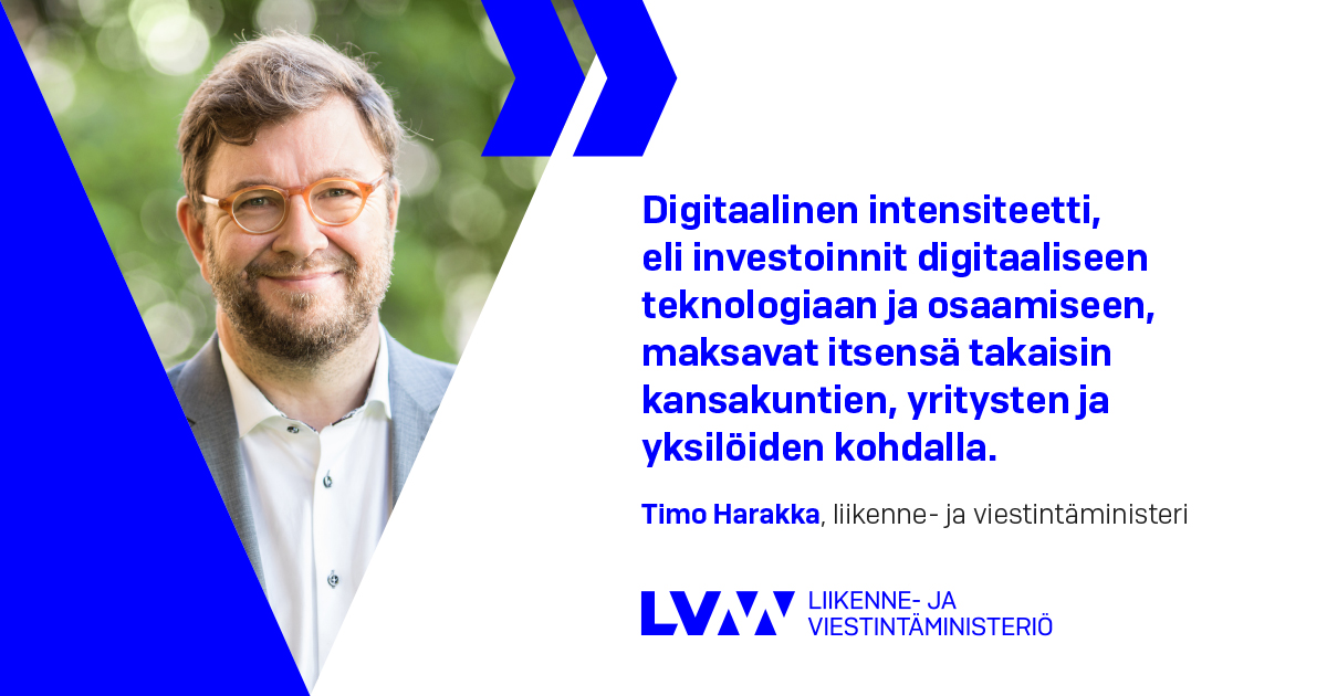 Liikenne- ja viestintäministeri Timo Harakka. (Valokuva: Laura Kotila, VNK)