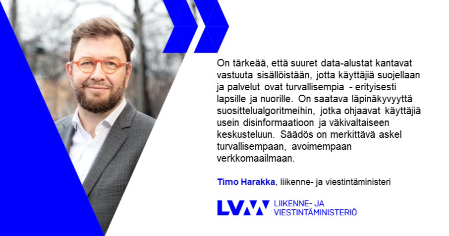 Liikenne- ja viestintäministeri Timo Harakka (Kuva: Suvi-Tuuli Kankaanpää, Keksi)