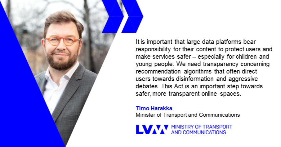 Minister of Transport and Communications Timo Harakka (Photo: Suvi-Tuuli Kankaanpää, Keksi)