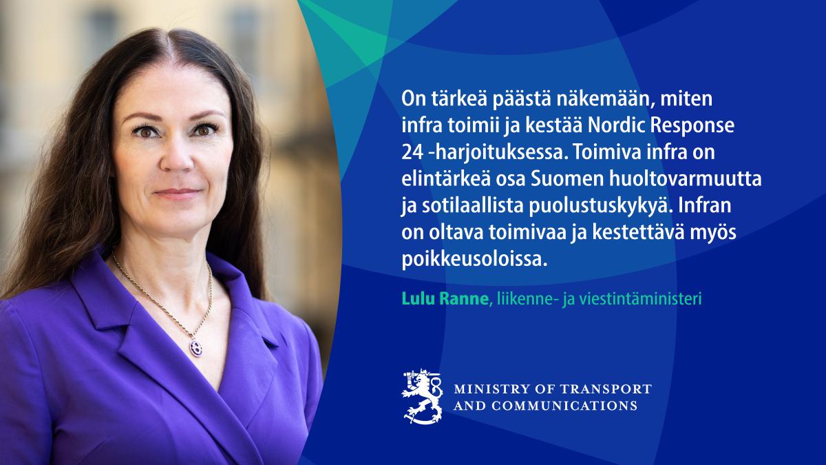 Liikenne- ja viestintäministeri Lulu Ranne