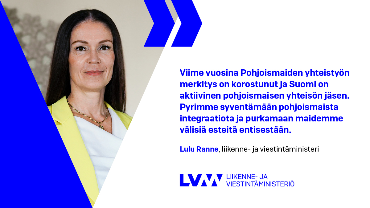 Ministeri Ranne Pohjoismaiden Liikenneministerien Epäviralliseen ...