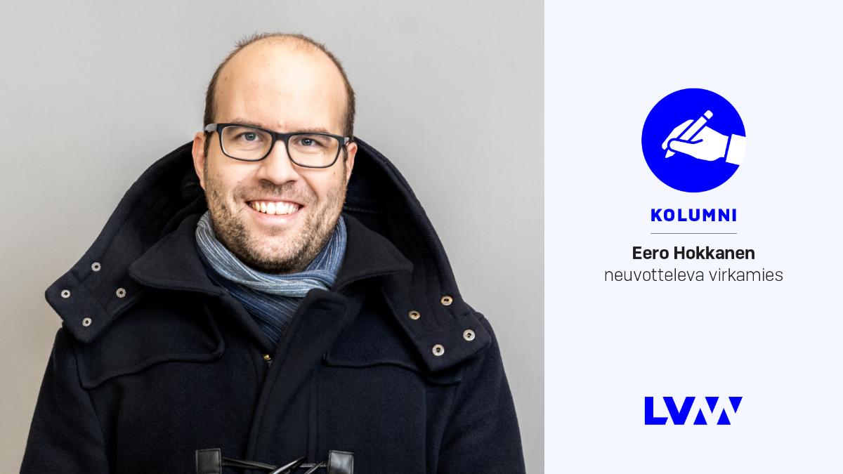 Eero Hokkanen lämpimään takkiin pukeutuneena