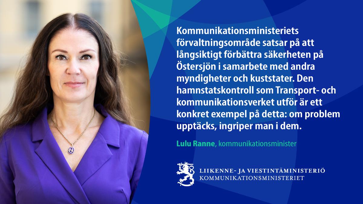 Kommunikationsminister Lulu Ranne