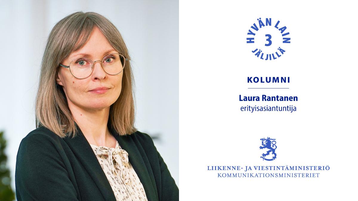 Kuvassa Laura Rantanen katsoo kameraan