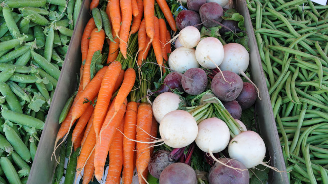 Syyssatoa: porkkanoita, punajuuria ym.