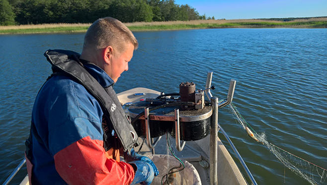 Ahvenet pyydettiin verkolla, josta ne solautettiin suoraan jäävesisaaviin.