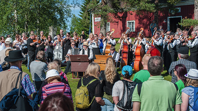 Audience in the Kaustinen Folk Music Festival.