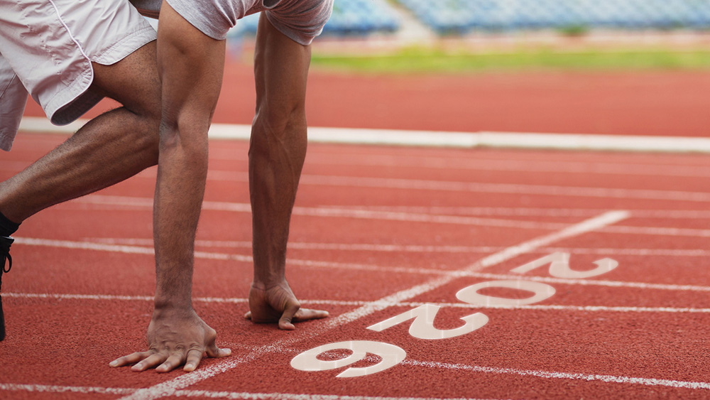 Urheilija juoksuradalla