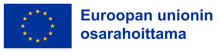 EU lippu ja teksti "Euroopan unionin osarahoittama"