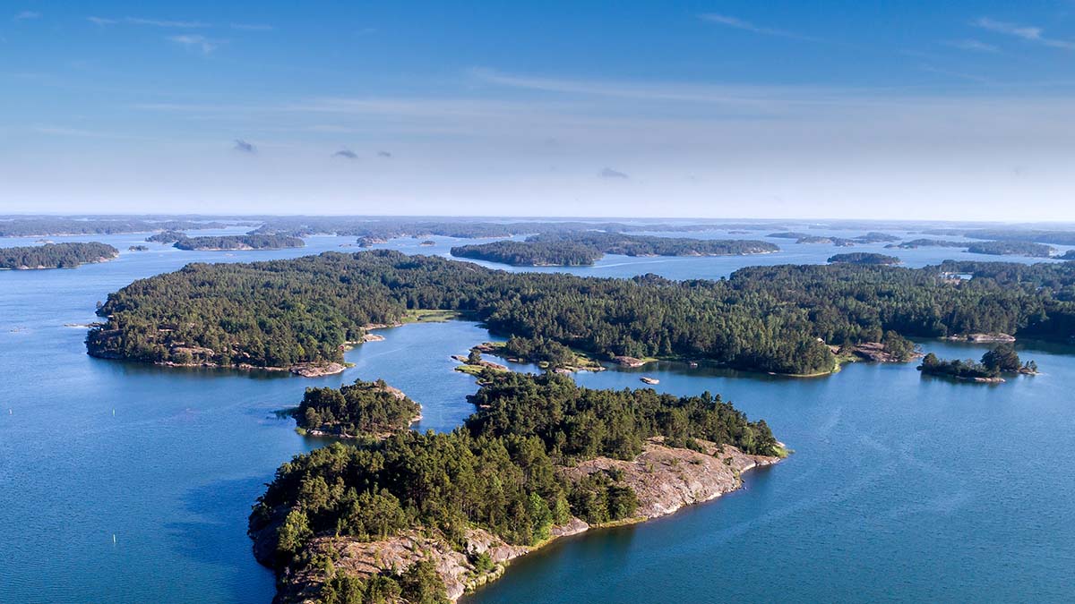 Air picture. The sea and the archipelago.