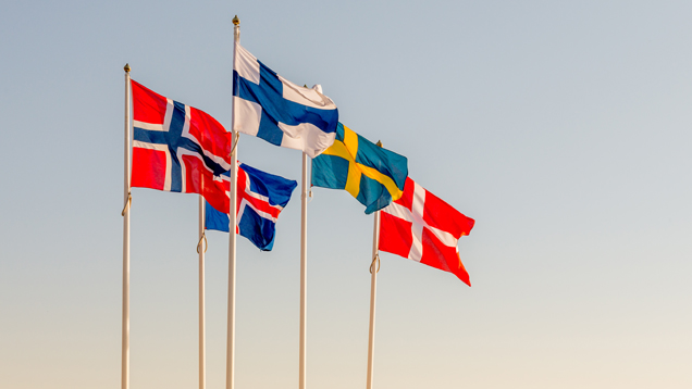 Nordic flags.