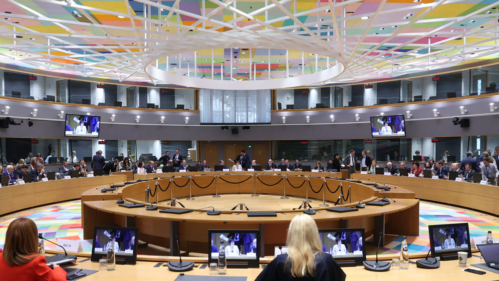 The Council’s meeting hall in Brussels