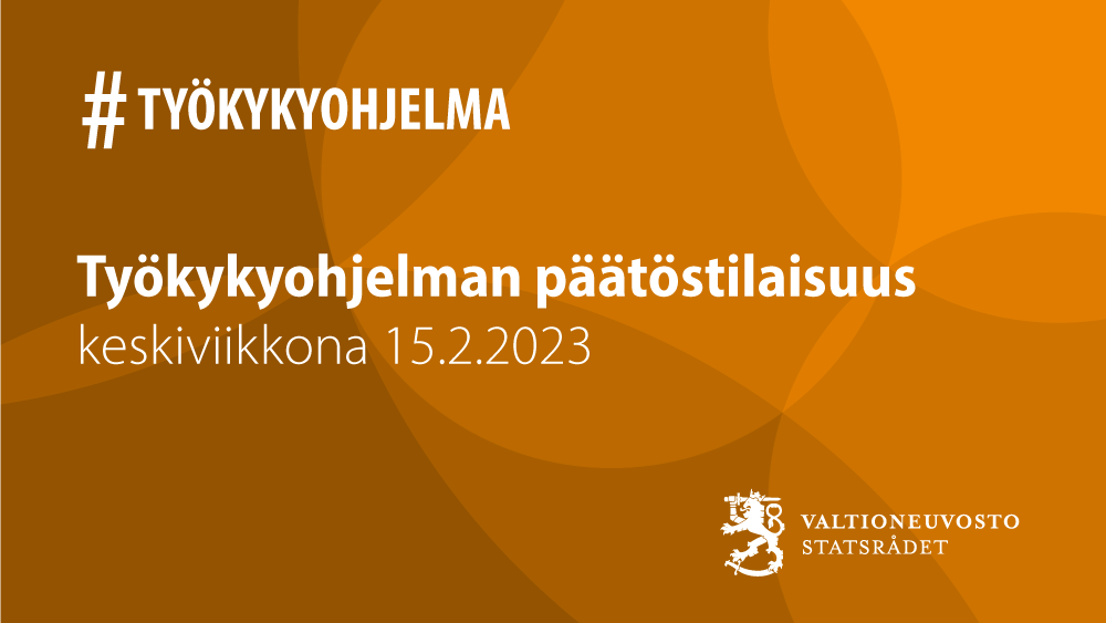 Työkykyohjelman päätöstilaisuus pidetään keskiviikkona 15.2.2023.