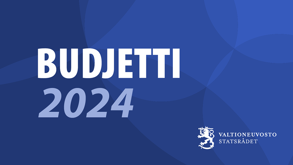 Kuvassa lukee budjetti 2024.