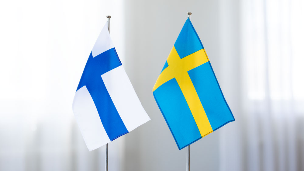 Suomen ja Ruotsin liput