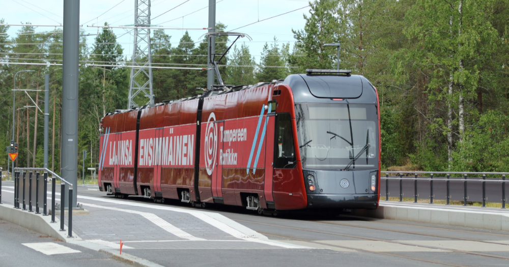 Raitiovaunun koeajo Tampereella