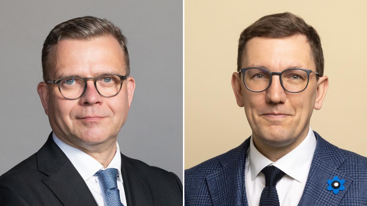 Statsminister Petteri Orpo och Estlands nya premiärminister Kristen Michal