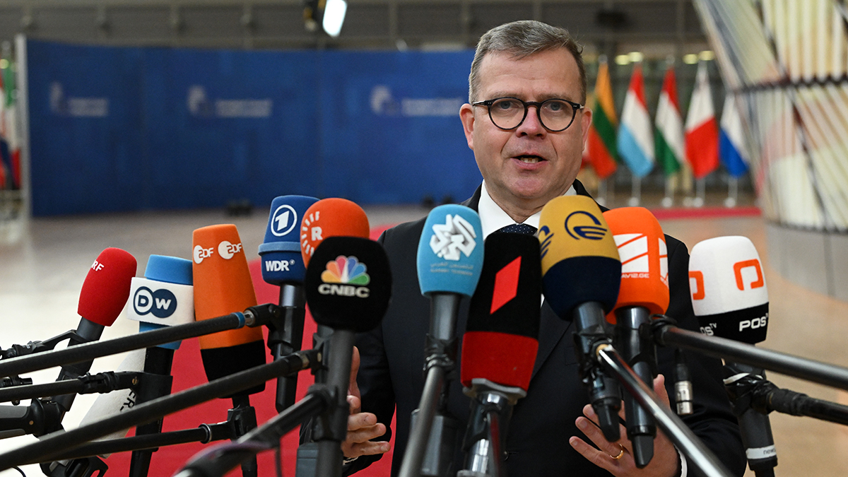 Statsminister Orpo på media intervju