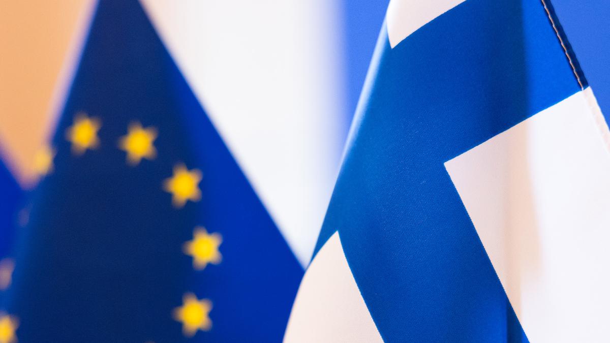 EU and Finnish flags