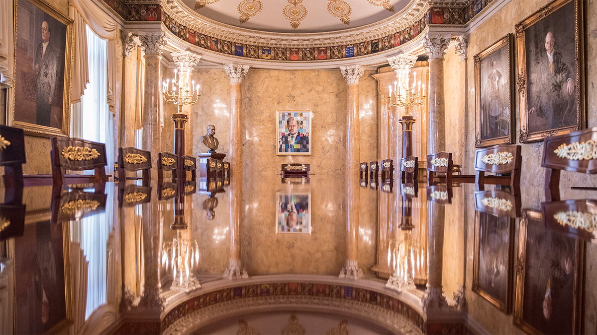Presidentin esittelysali Valtioneuvoston linnassa