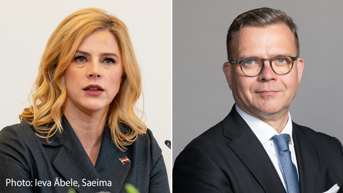 On photo Prime Minister Petteri Orpo and Evika Silina, Prime Minister of Latvia
