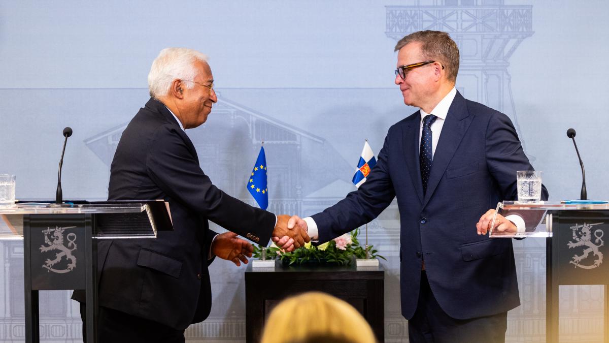 In the photo Prime Minister Petteri Orpo and President of the European Council António Costa