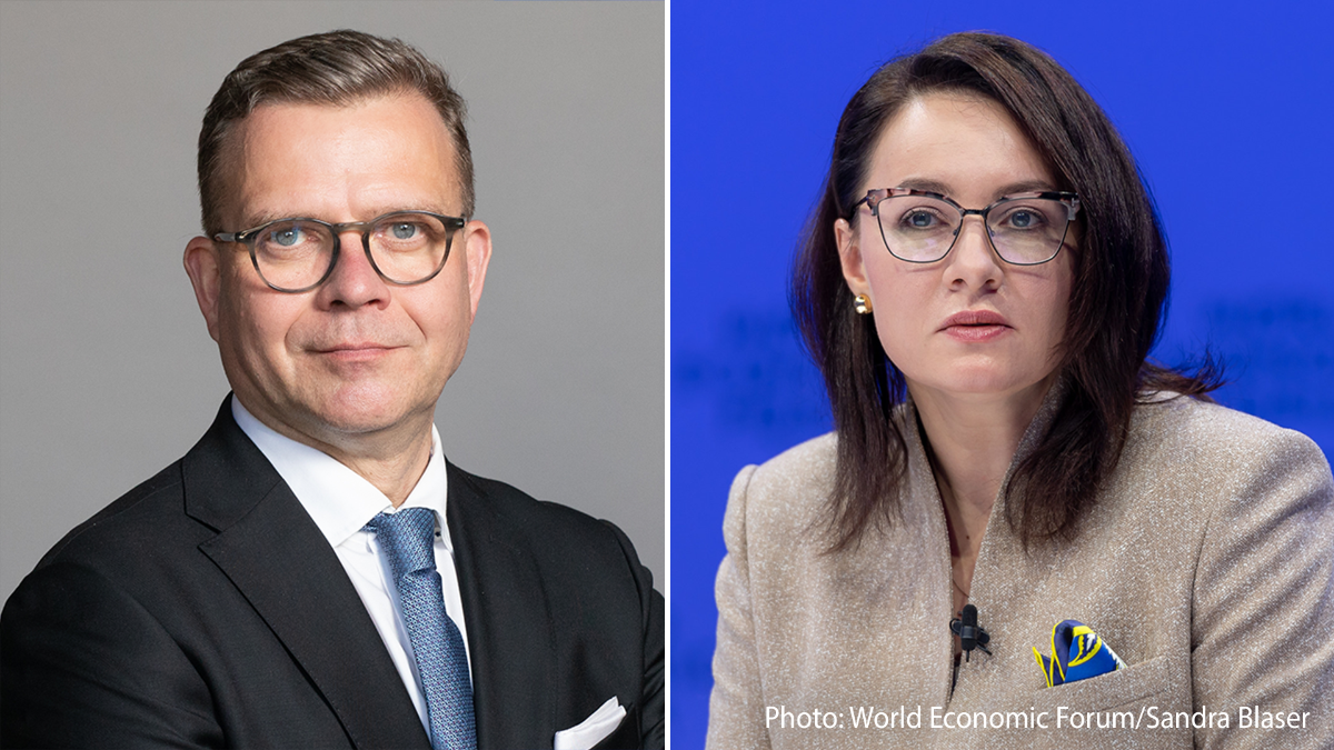 In the photo Prime Minister Petteri Orpo and Ukraine's Prime Minister Yulia Svyrydenko