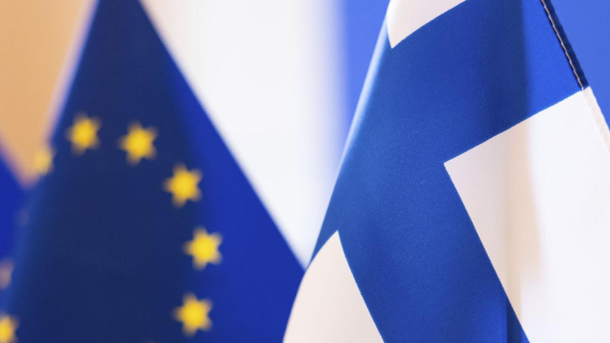 EU and Finnish flags