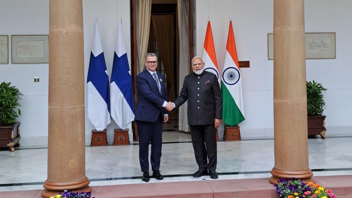 Kuvassa pääministeri Petteri Orpo ja Intian pääministeri Narendra Modi