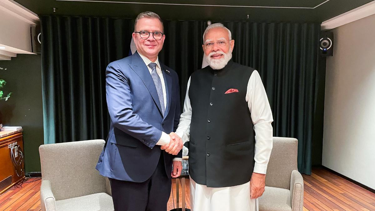 Pääministeri Petteri Orpo ja Intian pääministeri Narendra Modi